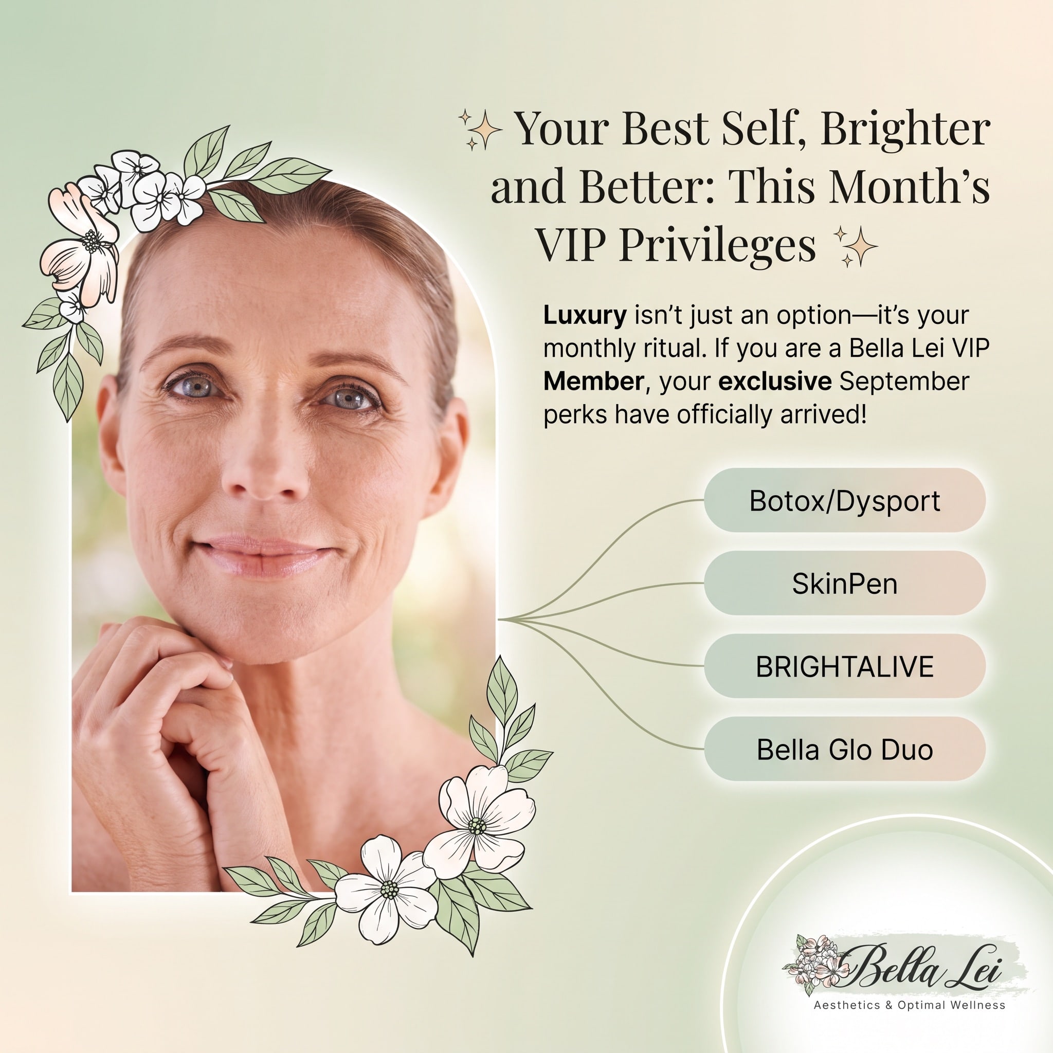 September VIP Members Specials - Bella Lei Aesthetics Fleming Island